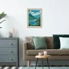 Clearance Dada Art Image encadrée lac d'Annecy blanc, bleu, vert l.30 x H.40cm
