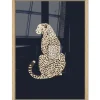 Clearance CM Creation Image encadrée léopard noir et beige l.53 x H.73 cm