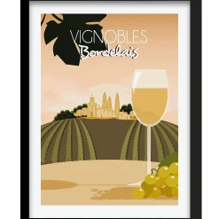 CM Creation Image encadrée paysage touristique jaune l.43 x L.53 cm* Image Encadrée