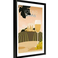CM Creation Image encadrée paysage touristique jaune l.43 x L.53 cm* Image Encadrée