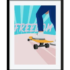 CM Creation Image encadrée Skate Freed l.30 x H.40 cm* Image Encadrée