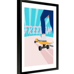 CM Creation Image encadrée Skate Freed l.30 x H.40 cm* Image Encadrée