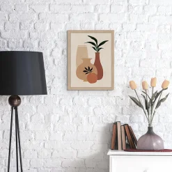Clearance Dada Art Image encadrée vases et fruit l.30 x H.40 cm multicolore