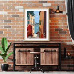 Clearance CM Creation Image encadrée ville de Nice multicolore l.43 x L.53 cm