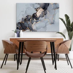 Discount Muralo Image Sur Toile MARBRE Abstraction 40cm x 30cm - Parfait pour décorer votre salon, chambre ou bureau avec un design unique et élé