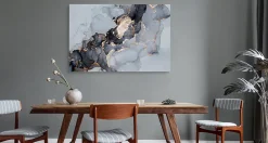 Discount Muralo Image Sur Toile MARBRE Abstraction 40cm x 30cm - Parfait pour décorer votre salon, chambre ou bureau avec un design unique et élé