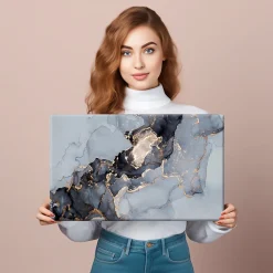 Discount Muralo Image Sur Toile MARBRE Abstraction 40cm x 30cm - Parfait pour décorer votre salon, chambre ou bureau avec un design unique et élé