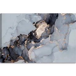 Discount Muralo Image Sur Toile MARBRE Abstraction 40cm x 30cm - Parfait pour décorer votre salon, chambre ou bureau avec un design unique et élé