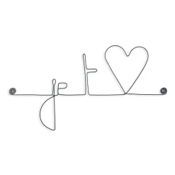 Bijoux De Mur Je t'aime (aime en forme de coeur) - Sculpture fil de fer 30-40 cm -* Objet Décoratif Mural