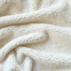 Outlet Home Maison Jeté de canapé et lit motif vichy en polaire (220x240 cm - Lin)