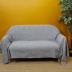 The Home Deco Factory Jeté de canapé 170x250 cm gris anthracite