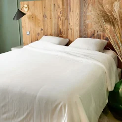 Best Linder Jeté de lit Réversible Polaire/Motif Jacquard (240x250 cm - Blanc)