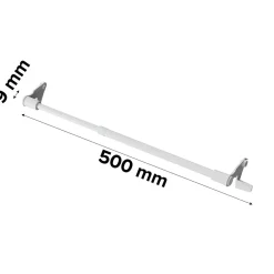 Outlet GoodHome Kit Barre de vitrage extensible ⌀7/9mm Long.50/80cm blanc