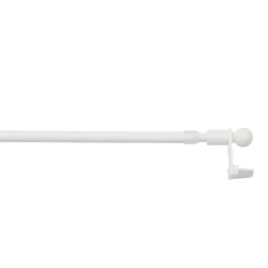 GoodHome Kit de barre de rideau avec support 30/50 Blanc mat Konera* Barre De Rideau Pour Vitrage