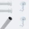 Boulet Kit de tringle à rideaux Blanc 200cm Diam.20mm Embout Chapeau - Fixation Plafond -* Kit De Barre De Rideau