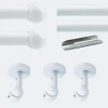 Best Boulet Kit de tringle à rideaux Blanc 300cm Diam.20mm Embout Boule - Fixation Plafond -