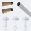 Boulet Kit de tringle à rideaux Blanc 250cm Diam.20mm Embout Cône Bois - Fixation Mur -