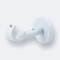 Boulet Kit de tringle à rideaux Blanc 300cm Diam.20mm Embout Cylindre Bois - Fixation Plafond -* Kit De Barre De Rideau