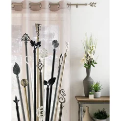 Clearance Douceur D'Intérieur Kit de tringle à rideaux extensible Disque Martelé