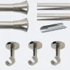 Boulet Kit de tringle à rideaux Nickel Mat 300cm Diam.20mm Embout Pommeau - Fixation Plafond -* Kit De Barre De Rideau