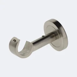 Best Boulet Kit de tringle à rideaux Nickel Mat 150cm Diam.20mm Embout Cylindre Bois - Fixation Plafond -