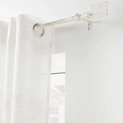 Discount Douceur D'Intérieur Kit de tringle extensible patiné or (120-210 cm - Blanc)