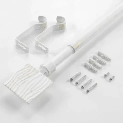 Discount Douceur D'Intérieur Kit de tringle extensible patiné or (120-210 cm - Blanc)