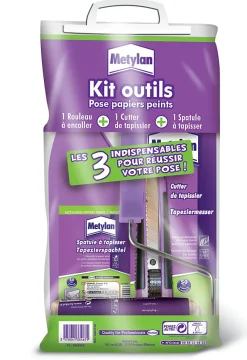 Metylan Kit outils pour pose de papiers peints 3 pièces* Outils Du Tapissier