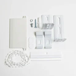 Discount Madeco Kit rail et lamelles verticales orientables ouverture centrale blanc l.200 x H.260cm