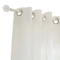 Sale Atmosphera Kit tringle à rideaux extensible avec embout éventail en métal (120-210 cm - Blanc)