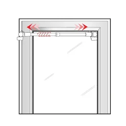 Boulet Kit tringle à rideaux Sans-Perçage Extensible. 60-80cm Blanc -* Tringle À Rideau À Composer
