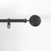 Clearance Douceur D'Intérieur Kit tringle extensible 120 à 210 cm patiné Bullette noir argent