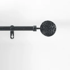 Clearance Douceur D'Intérieur Kit tringle extensible 120 à 210 cm patiné Bullette noir argent