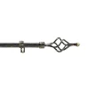 Outlet Douceur D'Intérieur Kit tringle extensible 120 à 210 cm patiné Twisty noir or