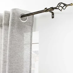 Outlet Douceur D'Intérieur Kit tringle extensible 120 à 210 cm patiné Twisty noir or