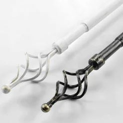 Outlet Douceur D'Intérieur Kit tringle extensible 120 à 210 cm patiné Twisty noir or