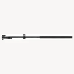Riel Chyc Kit tringle extensible embouts trompette (1.10 m-2 m - Argent)* Kit De Barre De Rideau