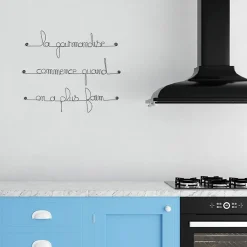 Bijoux De Mur La gourmandise commence quand on n'a plus faim - Sculpture fil de fer 50-60 cm -* Objet Décoratif Mural