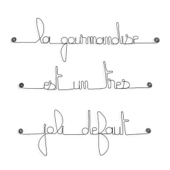 Bijoux De Mur La gourmandise est un très joli défaut - Sculpture fil de fer 50-60 cm -* Objet Décoratif Mural