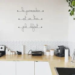 Bijoux De Mur La gourmandise est un très joli défaut - Sculpture fil de fer 50-60 cm -* Objet Décoratif Mural