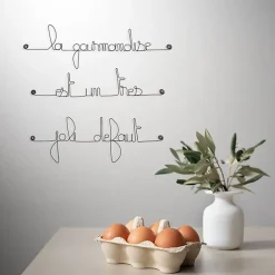 Bijoux De Mur La gourmandise est un très joli défaut - Sculpture fil de fer 50-60 cm -* Objet Décoratif Mural