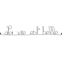 Bijoux De Mur La vie est belle - Sculpture fil de fer 50-60 cm -* Objet Décoratif Mural