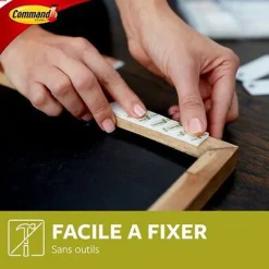 3M Command Languette adhésive accroche-tableaux moyennes max 5kg - 4 paires* Fixation Décoration Murale