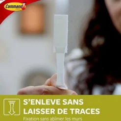 3M Command Languette adhésive accroche-tableaux moyennes max 5kg - 4 paires* Fixation Décoration Murale