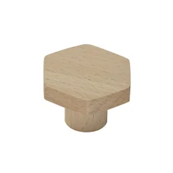 Clearance Bar plus Lot 4 boutons de meuble bois Hexagonal Ø4cm