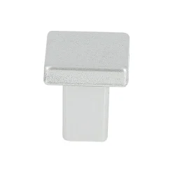 Clearance Lot 6 boutons de meuble carré Taden gris l.2cm x H.2cm x P.2.3cm