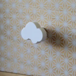 Chrisligne Lot 4 boutons de meuble enfant nuage blanc L.46 x l. 30 mm* Bouton De Meuble