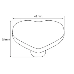 Discount Chrisligne Lot 4 boutons de meuble enfant cœur rose L.42 x l.40 mm