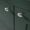 Clearance GoodHome Lot 6 boutons de meuble ovale Govlin effet satin gris Ø3 cm x l.2 cm x H.2 cm