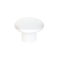 Discount Lot 6 boutons de meuble Plastic blanc Ø3.2cm x p.2.1cm